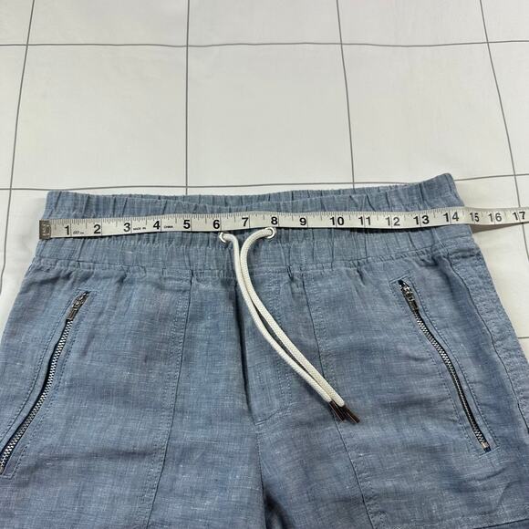 Athleta Pants Womens 2 Blue Cabo Linen Jogger Drawstring High Rise Breathable - Picture 7 of 12